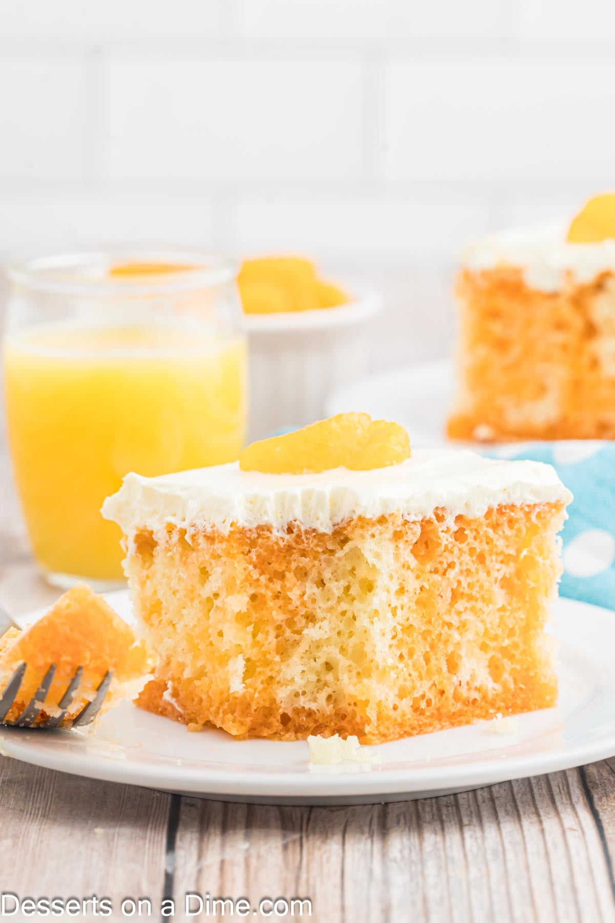 Cake cut and served on a plate.