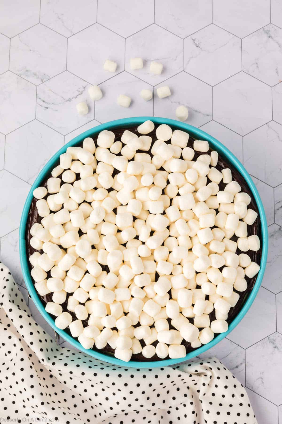 Mini marshmallows sprinkled on top.