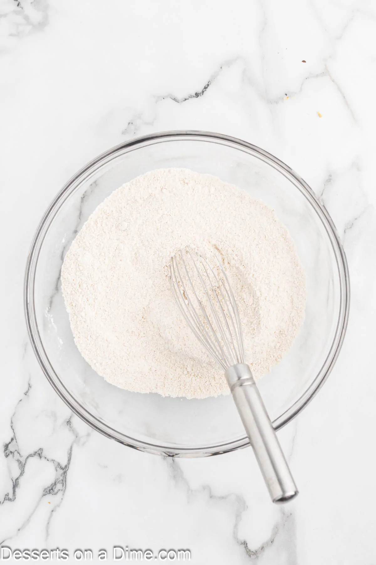 Flour mixture in a bowl.