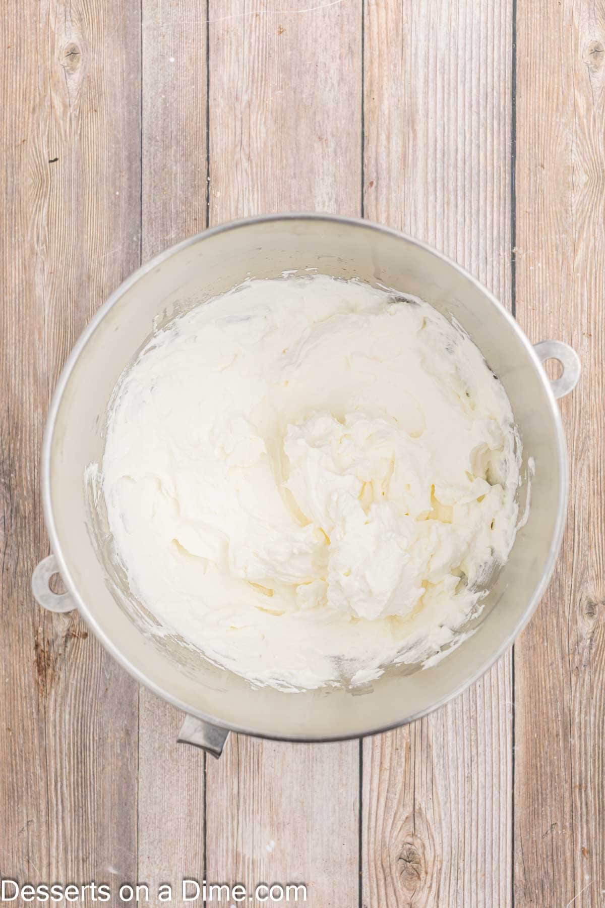 Whipped topping in bowl.