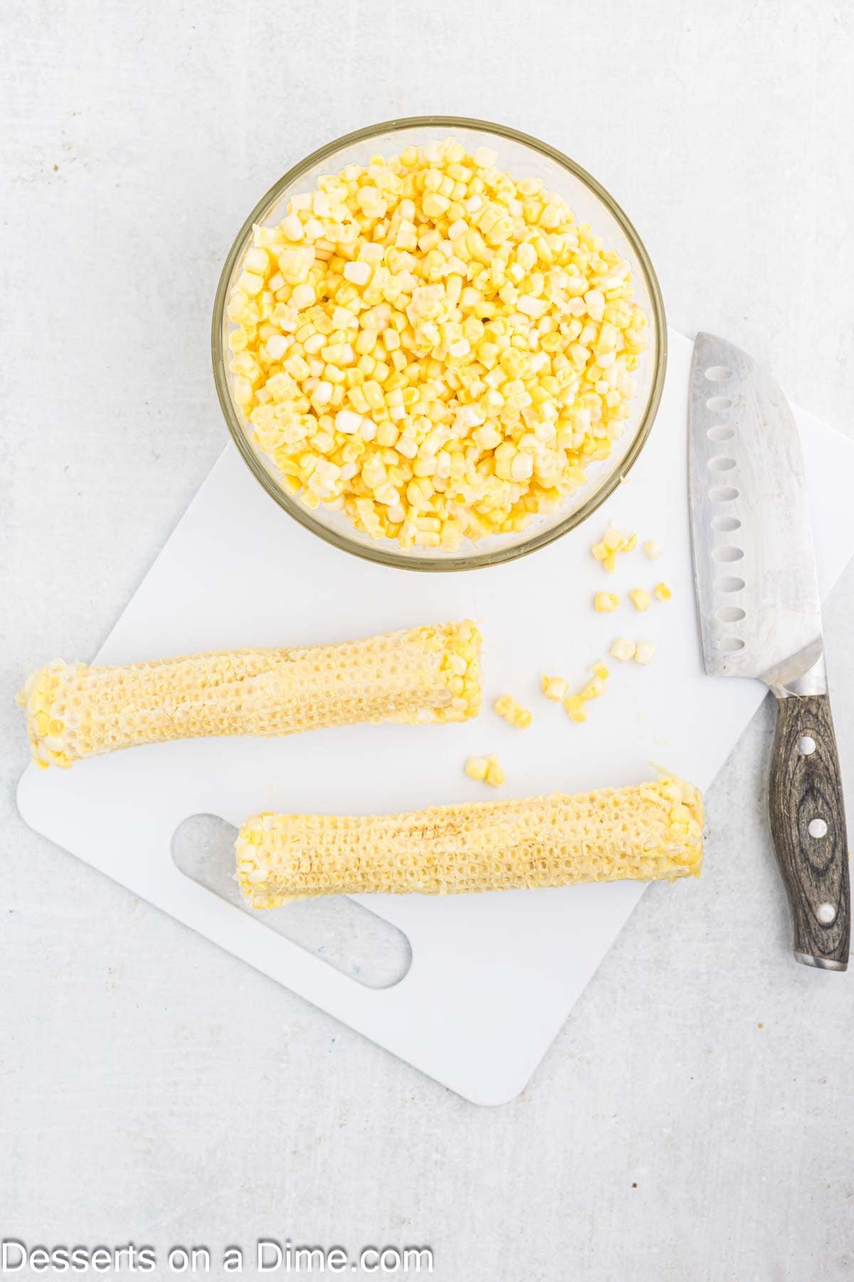 Corn removed from the cob.