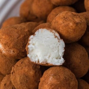 Irish Potato Candy up close.