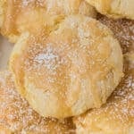 Fresh butter cookies dusted with powdered sugar, perfect for dessert.