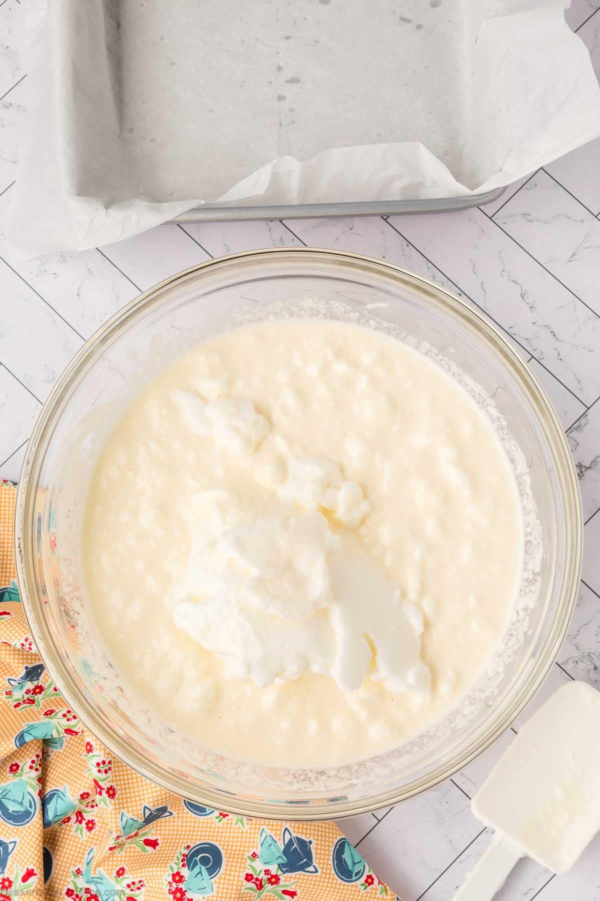 Batted combined in mixing bowl. 