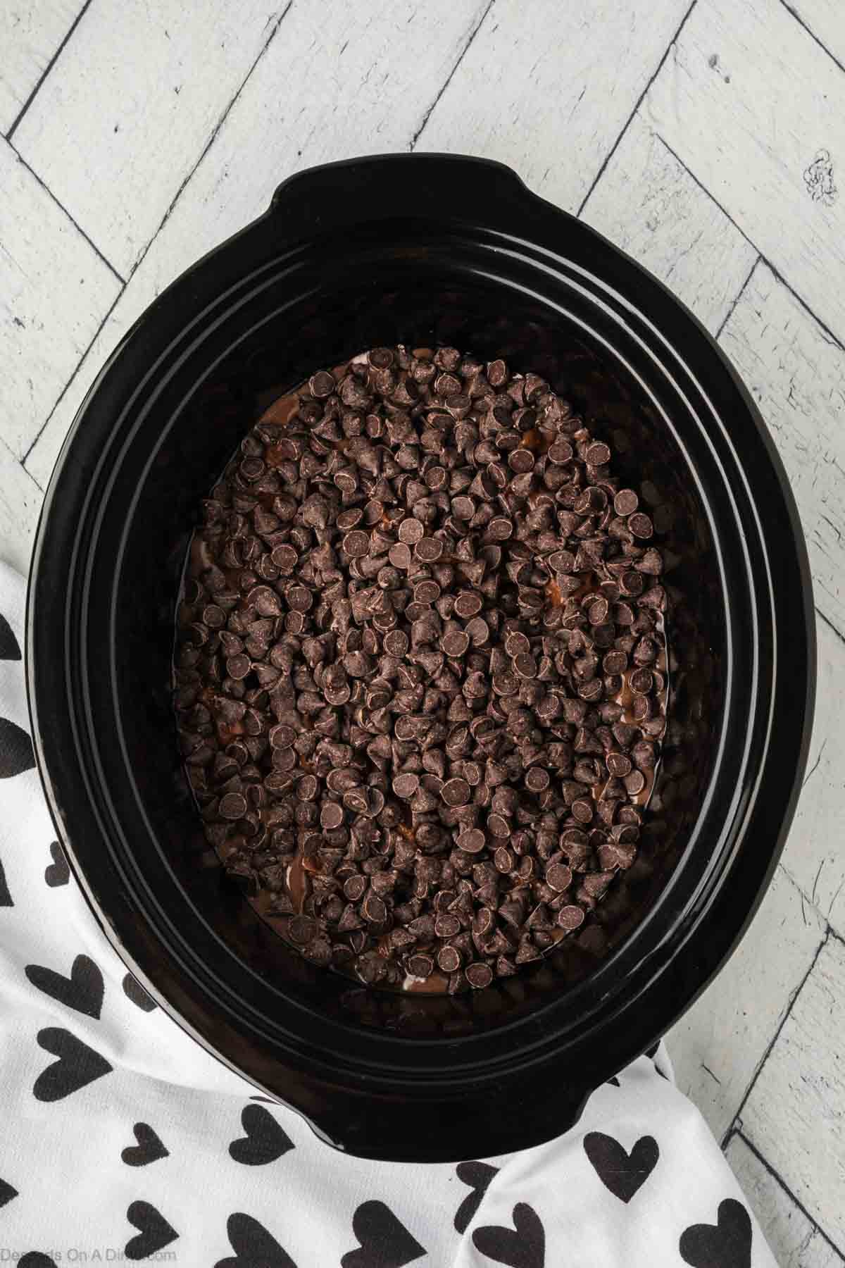 Chocolate Chips sprinkled on top. 